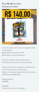 Shadowrun Anarchy + Acelerando e Queda Londrina