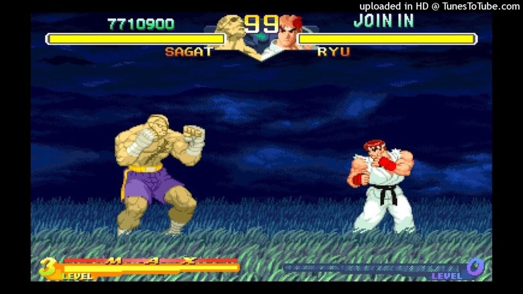 Ryu versus Sagat SF Alpha 3