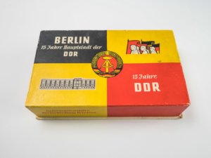 Caixa de fósforos: "Berlim, 15 anos capital da RDA"