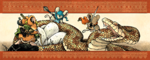 Mouse Guard RPG Aventureiros contra uma cobra