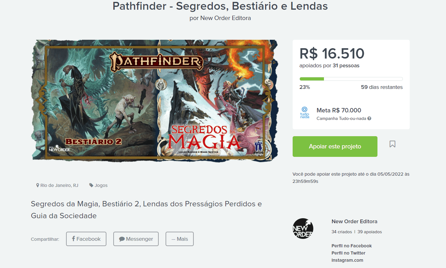 Segredos da Magia - Pathfinder 2 RPG - Sebo do RPG