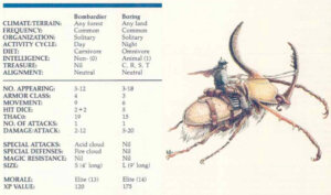 Besouro gigante do livro dos monstros de AD&D