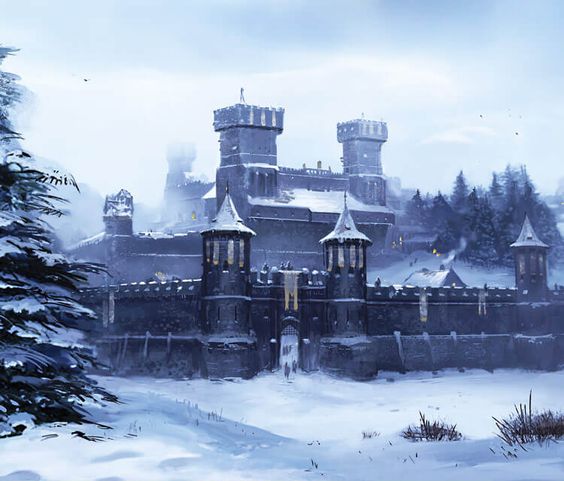 A Muralha e o Forte de Winterfell ao Extremo Norte de Brosna