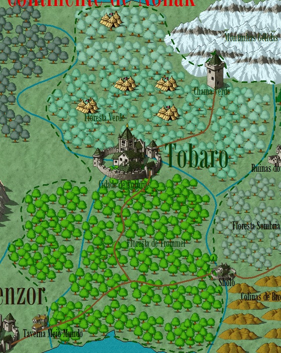 Mapa de Nohak - Território de Tobaro