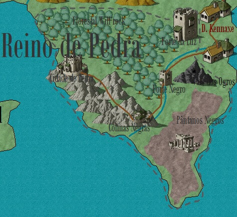 Mapa de Nohak - Território do Reino de Pedra
