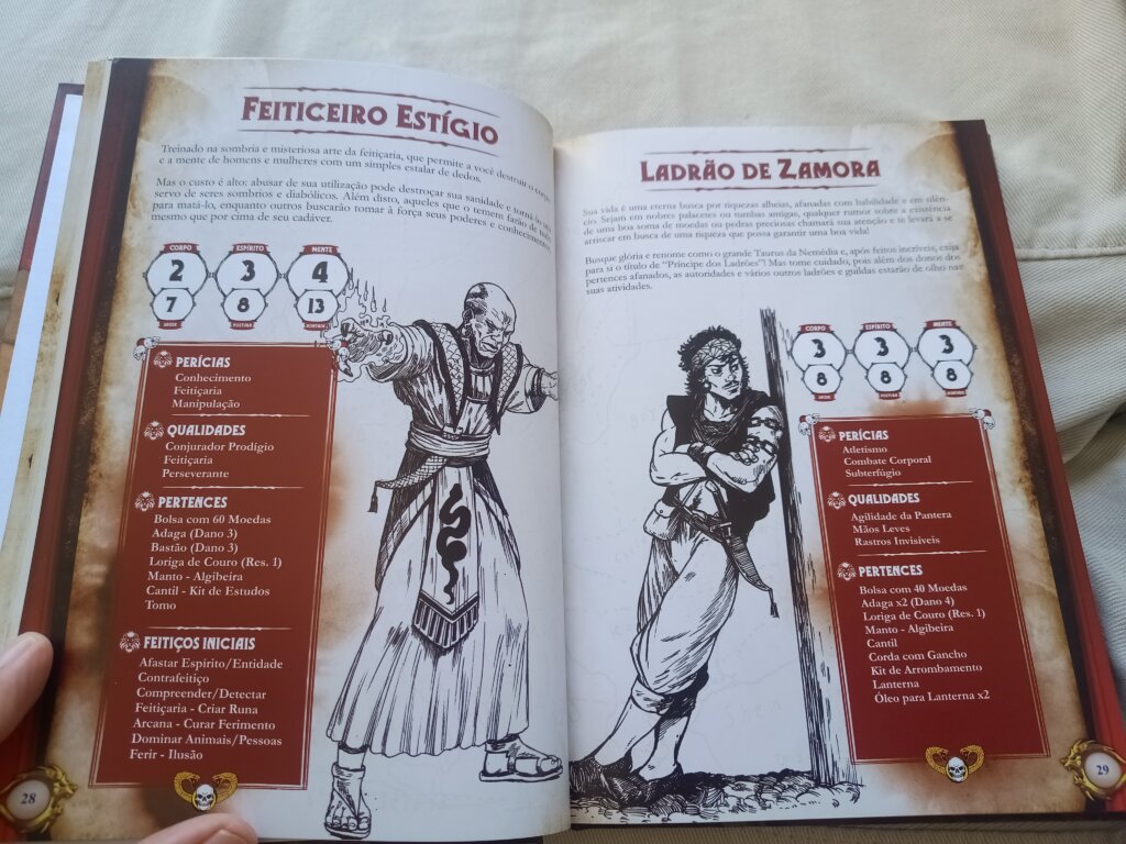 Aventuras na Era hiboriana, personagens 