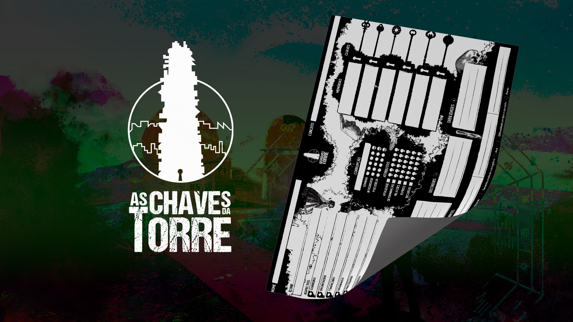 Capa Ficha As Chaves da Torre Editável