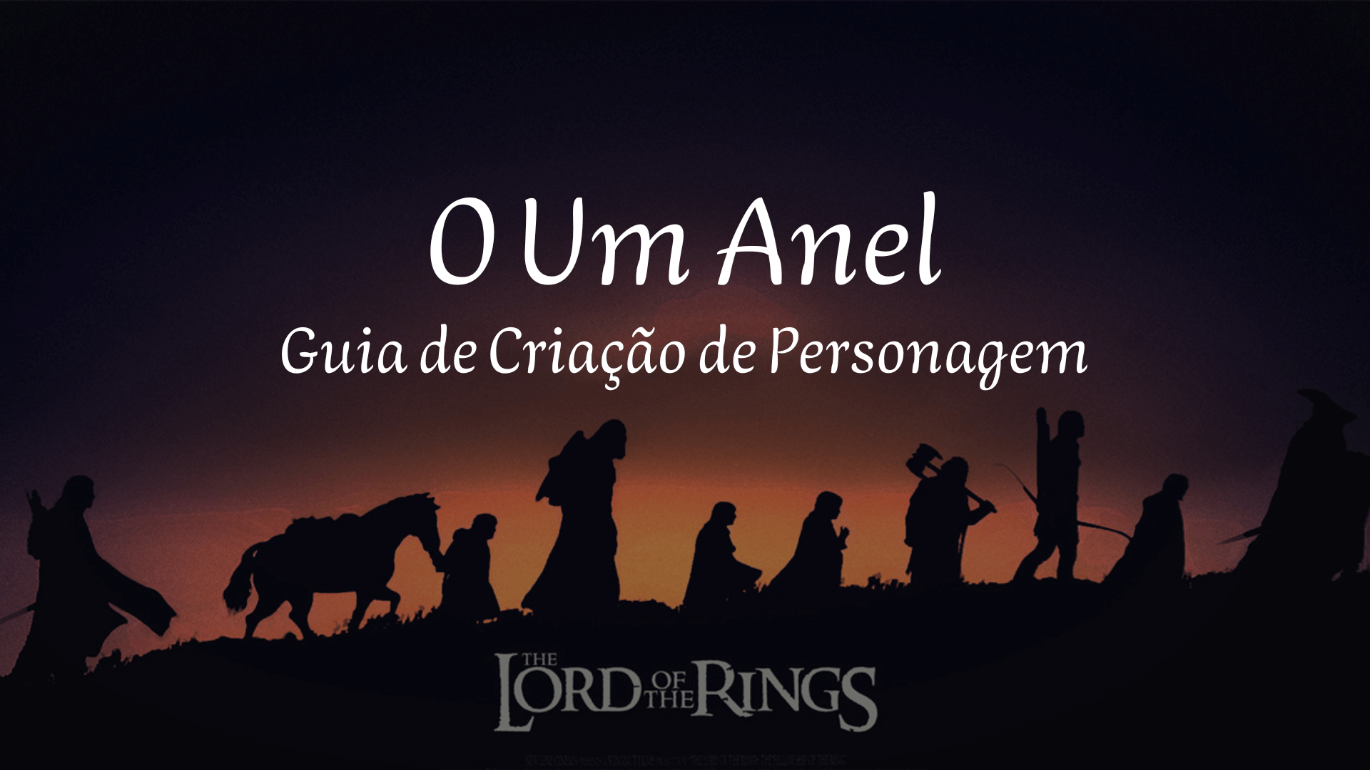 O Um Anel 2ª Edição – Guia de Criação de Personagem